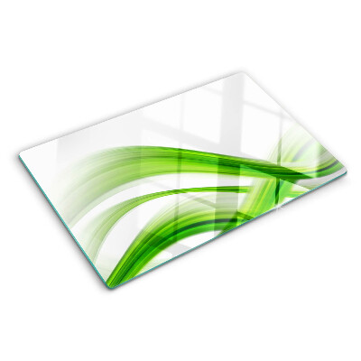 Snijplanken van glas Groene abstracte golven