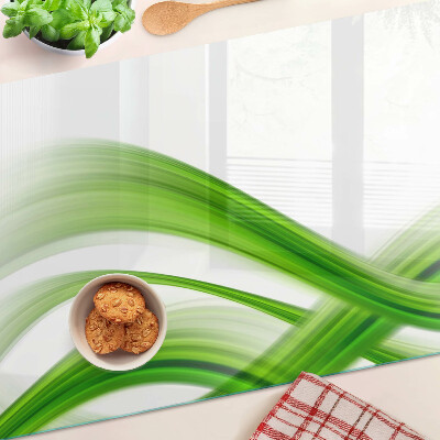 Deska kuchenna szklana Zielone fale abstrakcyjne