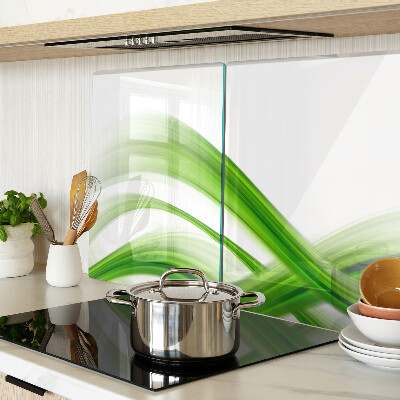 Snijplanken van glas Groene abstracte golven