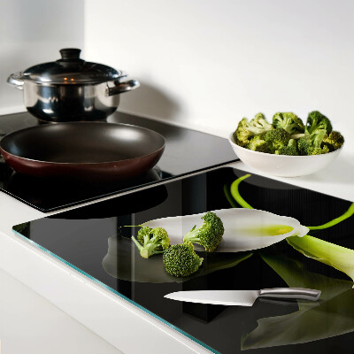 Szklana deska kuchenna Lilia na czarnym tle