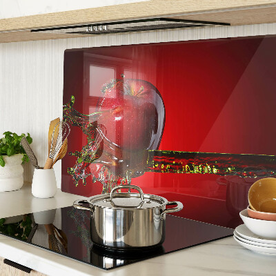 Szklana deska do krojenia Czerwone jabłko z wodą