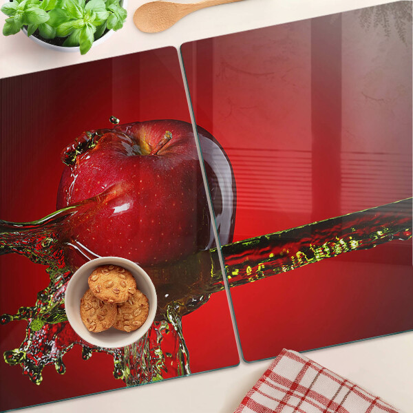 Szklana deska do krojenia Czerwone jabłko z wodą