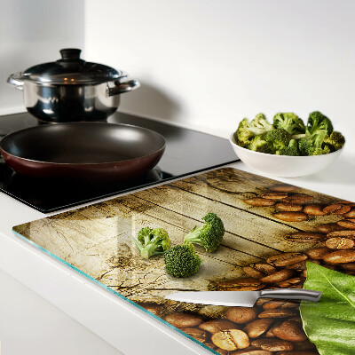 Glazen snijplanken Koffie en bladeren