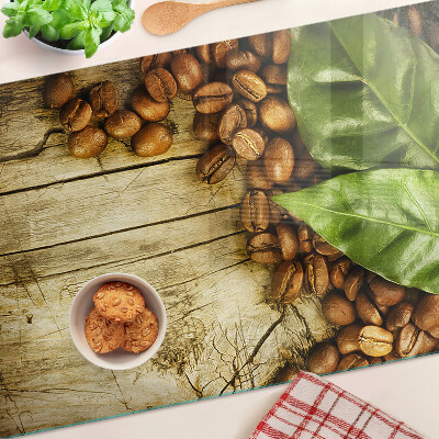 Glazen snijplanken Koffie en bladeren