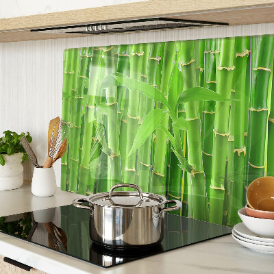 Szklana deska kuchenna Liście i łodygi bambusa