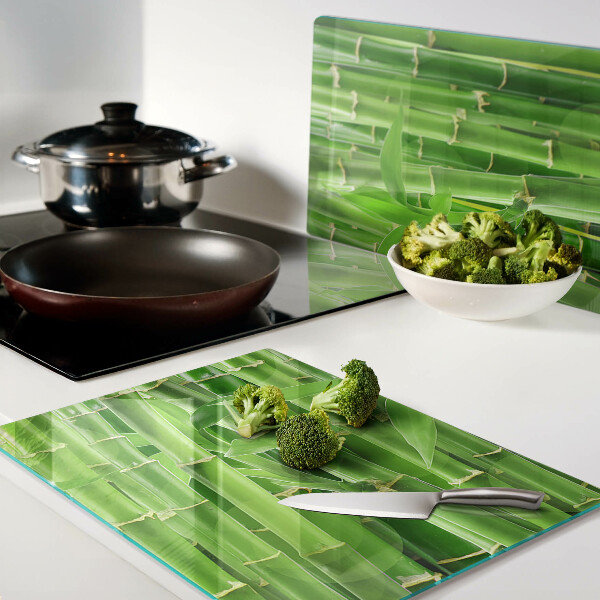 Snijplanken van glas Bamboe bladeren en stengels