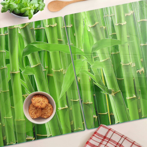 Szklana deska kuchenna Liście i łodygi bambusa