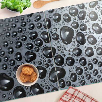 Snijplanken van glas Waterdruppels op glas