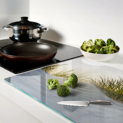 Snijplanken glas Groen gras tegen de hemel