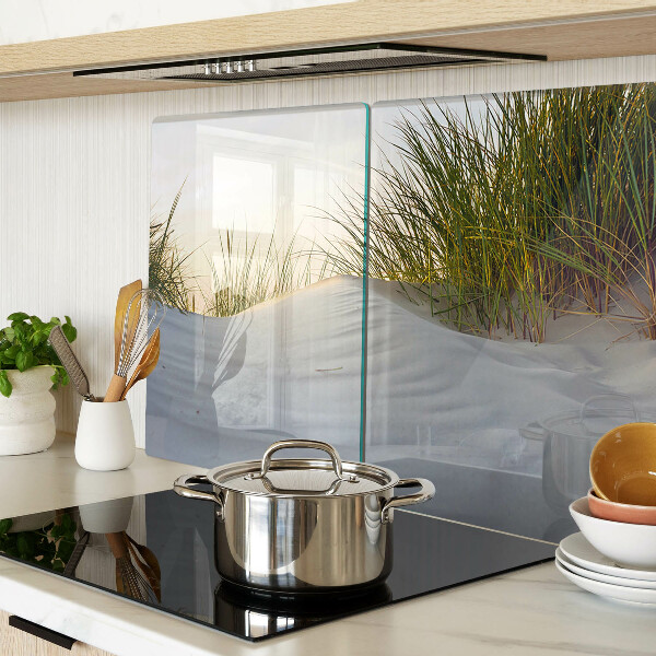 Snijplanken glas Groen gras tegen de hemel