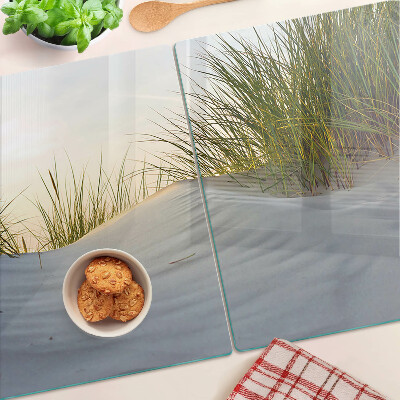 Snijplanken glas Groen gras tegen de hemel