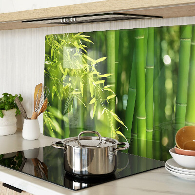 Glazen snijplanken Bamboebladeren en groen gebladerte