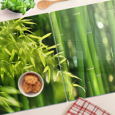 Glazen snijplanken Bamboebladeren en groen gebladerte