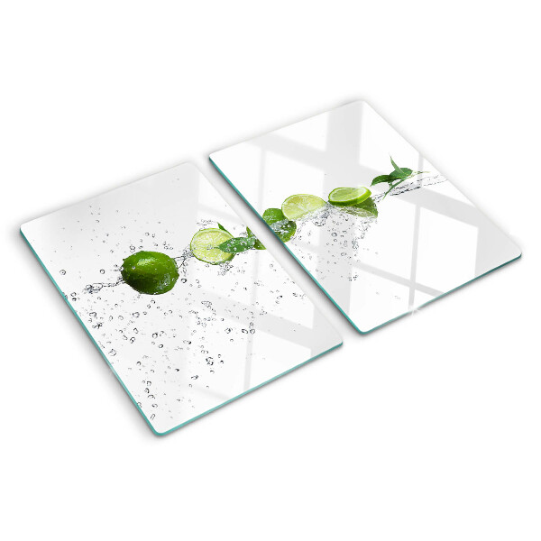 Glazen snijplanken Citroenen in water