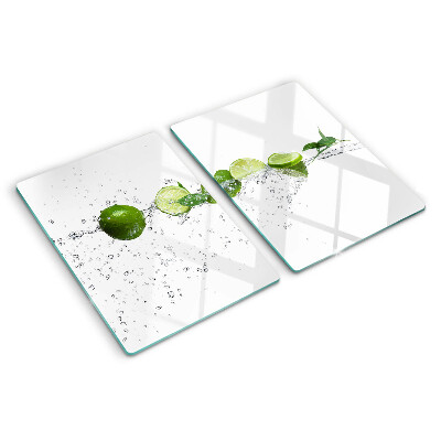 Glazen snijplanken Citroenen in water