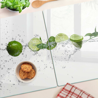 Glazen snijplanken Citroenen in water