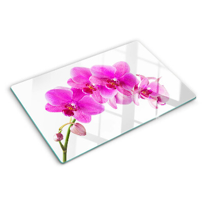 Snijplanken van glas Orchideeën in verschillende tinten roze