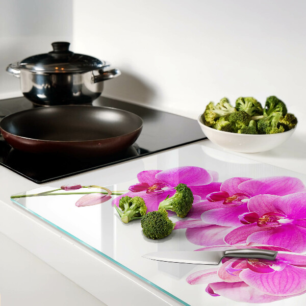 Szklana deska do krojenia Orchidee w odcieniach różu