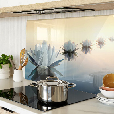 Glazen snijplanken Waterbloemen in pasteltinten