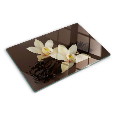 Deska kuchenna szklana Orchidee i laski wanilii