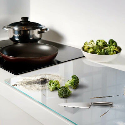 Deska kuchenna szklana Dmuchawce na tle okna