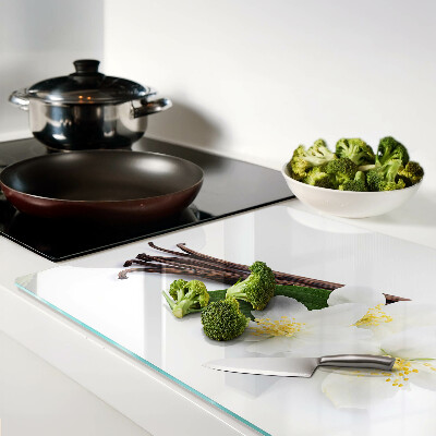 Snijplanken glas Vanillebloemen en -peulen