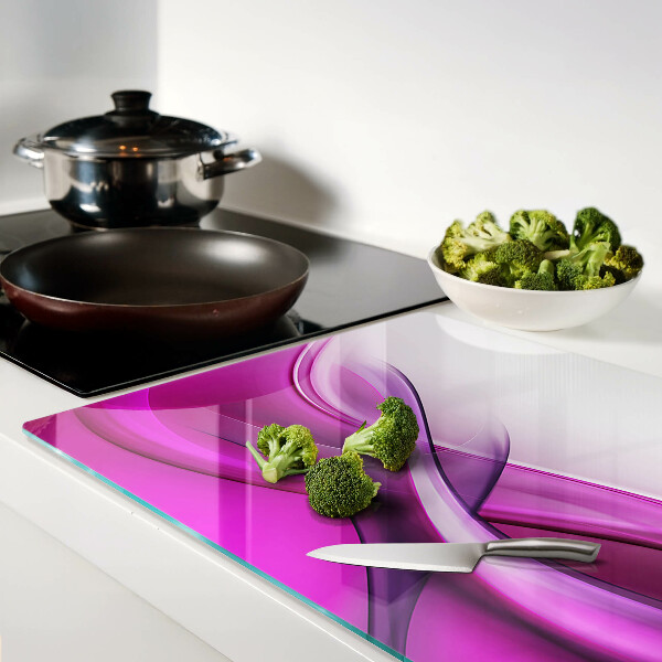 Szklana deska do krojenia Fale w odcieniach różu