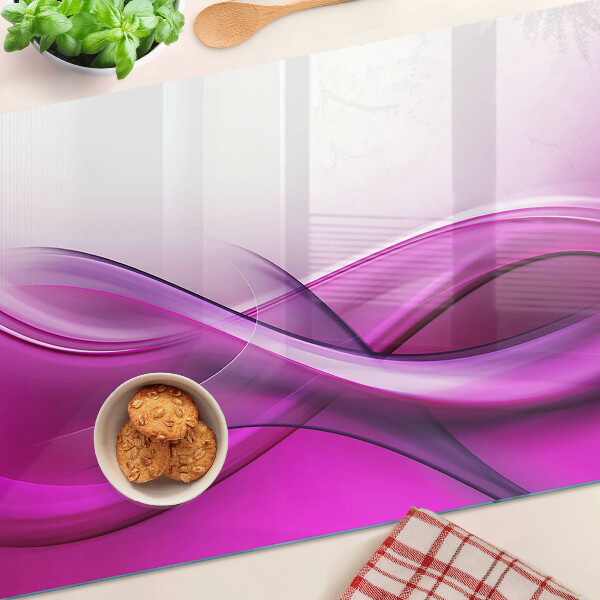 Szklana deska do krojenia Fale w odcieniach różu