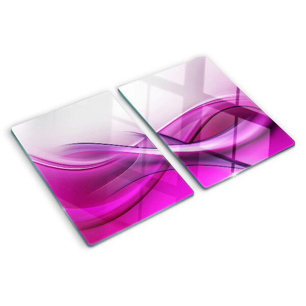 Szklana deska do krojenia Fale w odcieniach różu