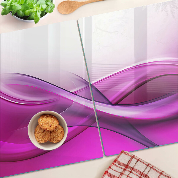 Snijplanken van glas Golven in roze tinten