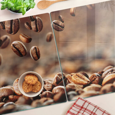 Deska kuchenna szklana Ziarna kawy w ruchu