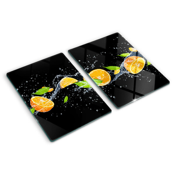 Szklana deska kuchenna Cytrusy w wodzie