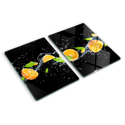 Szklana deska kuchenna Cytrusy w wodzie