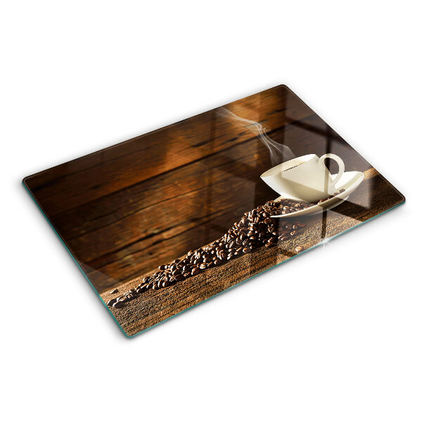 Snijplanken glas Koffie en een kopje