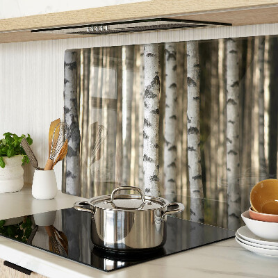 Snijplanken glas Witte berken in het bos