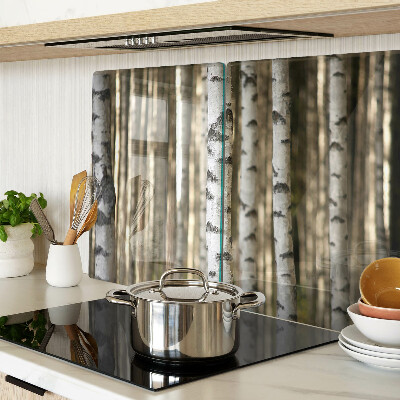 Snijplanken glas Witte berken in het bos