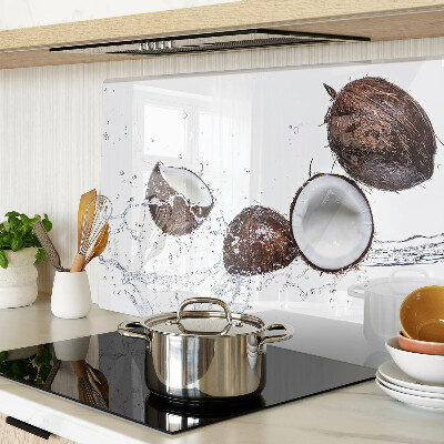 Snijplanken glas Kokosnoten in water