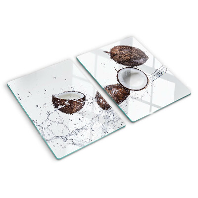 Snijplanken glas Kokosnoten in water