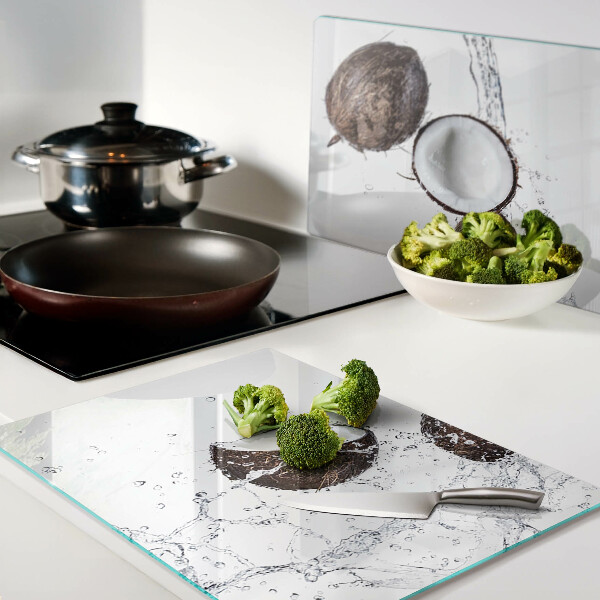 Szklana deska kuchenna Kokosy w wodzie