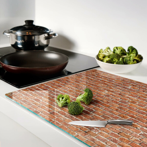 Szklana deska do krojenia Ceglana ściana