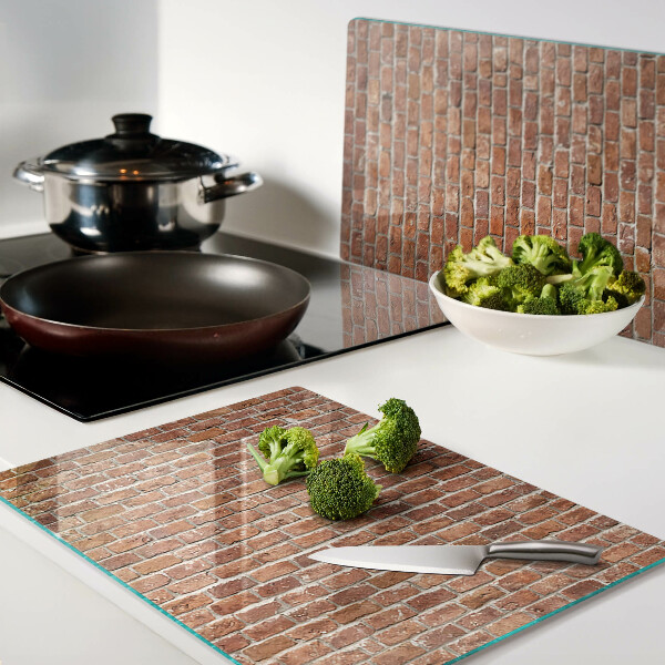 Szklana deska do krojenia Ceglana ściana