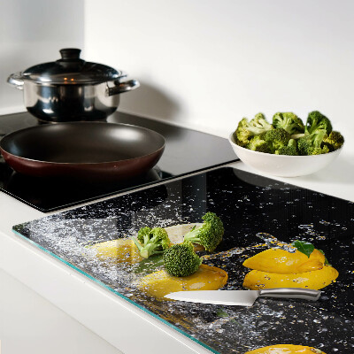 Snijplanken van glas Citroenen in water