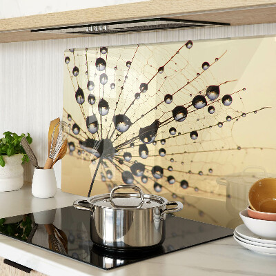 Deska kuchenna szklana Krople wody na pajęczynie