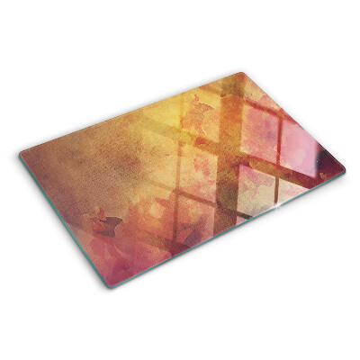 Glazen snijplanken Bloemenmotief in pastelkleuren