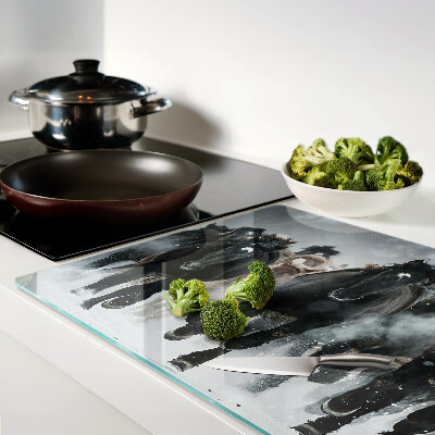 Snijplanken van glas Galopperende paarden in de mist