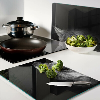 Szklana deska kuchenna Wilk w odcieniach szarości