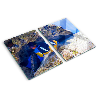 Deska kuchenna szklana Rybka w rafie koralowej