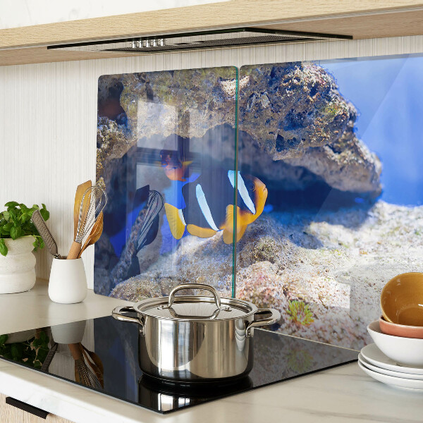 Snijplanken van glas Vissen in een koraalrif