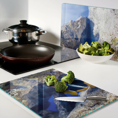 Deska kuchenna szklana Rybka w rafie koralowej