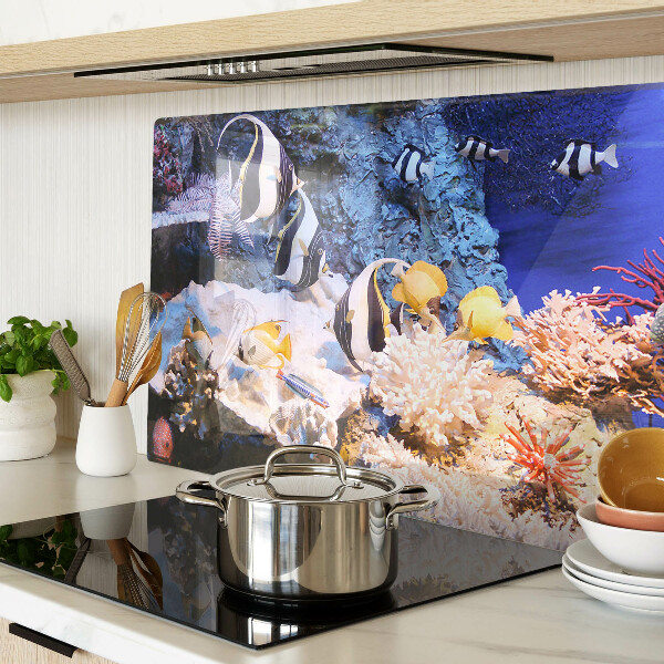 Snijplanken glas Onderwaterwereld met vissen